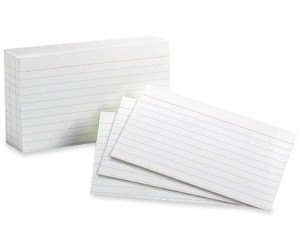 Index cards