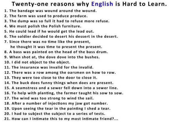 Why English is Hard